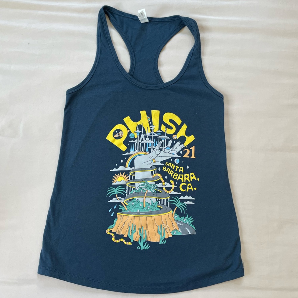 phish santa barbara event racer back tank